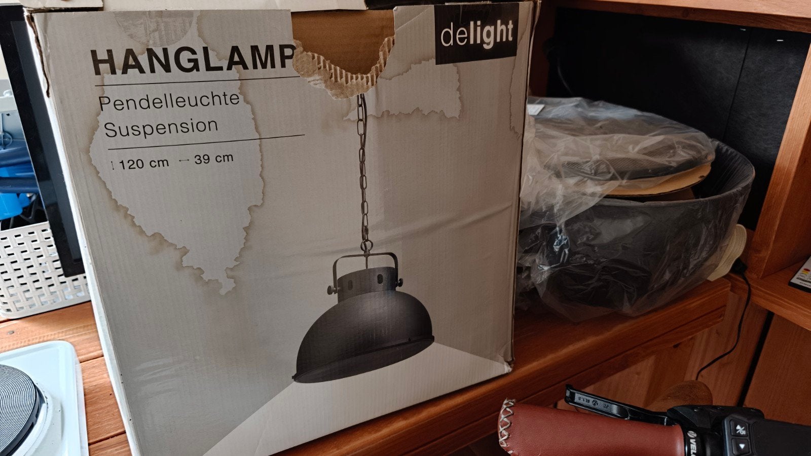 2x Delight Hanglamp Industriële Stijl - Nieuw in Doos, Ophalen, Nieuw, E27 (groot), Metaal
