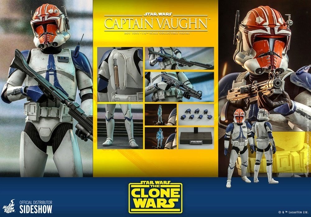 Hot Toys Star Wars Clone Wars Captain Vaughn TMS065, West Campus 1 76863 Herxheim (DE), Heo GmbH, Nieuw, Ophalen of Verzenden