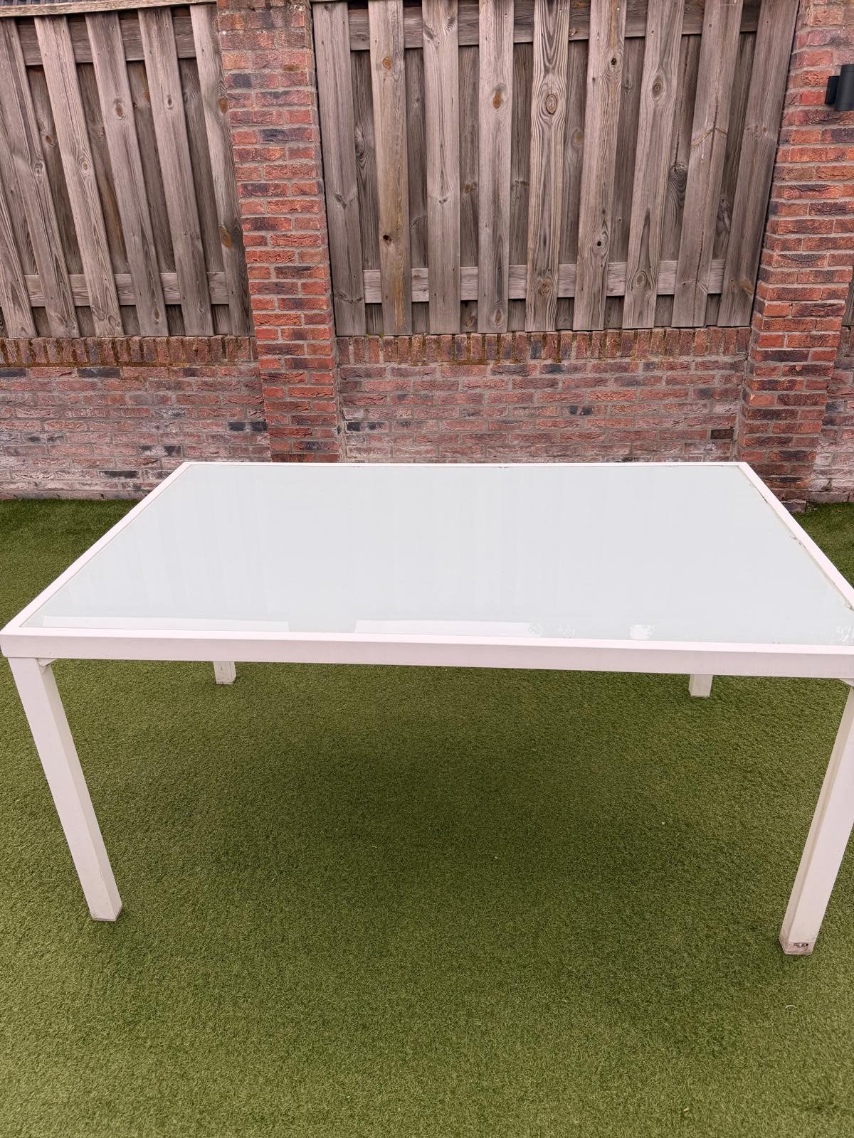 gebruikte tafel met 6 stoelen., Tuin en Terras, Ophalen, Gebruikt, Rechthoekig