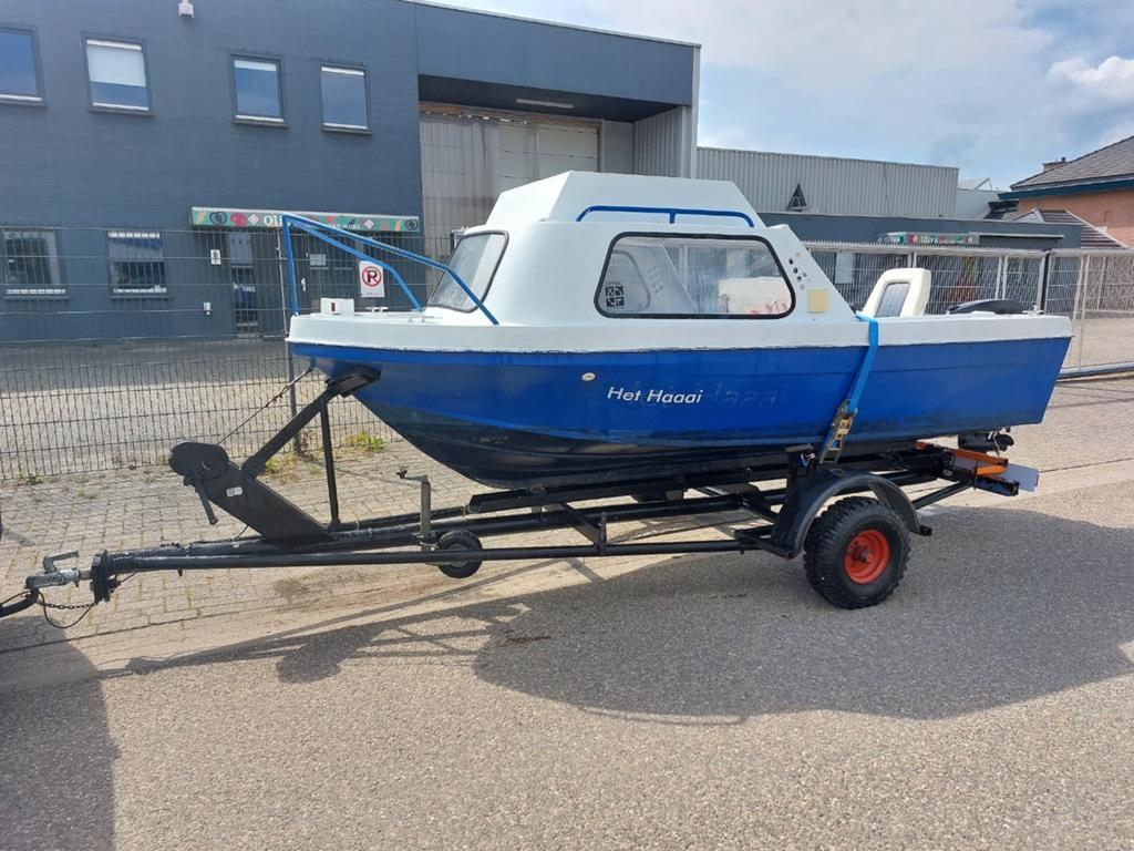 Leuke visboot kajuit tour boot + trailer WEG=PECH!, Watersport en Boten, Vis- en Consoleboten, Benzine, Ophalen of Verzenden
