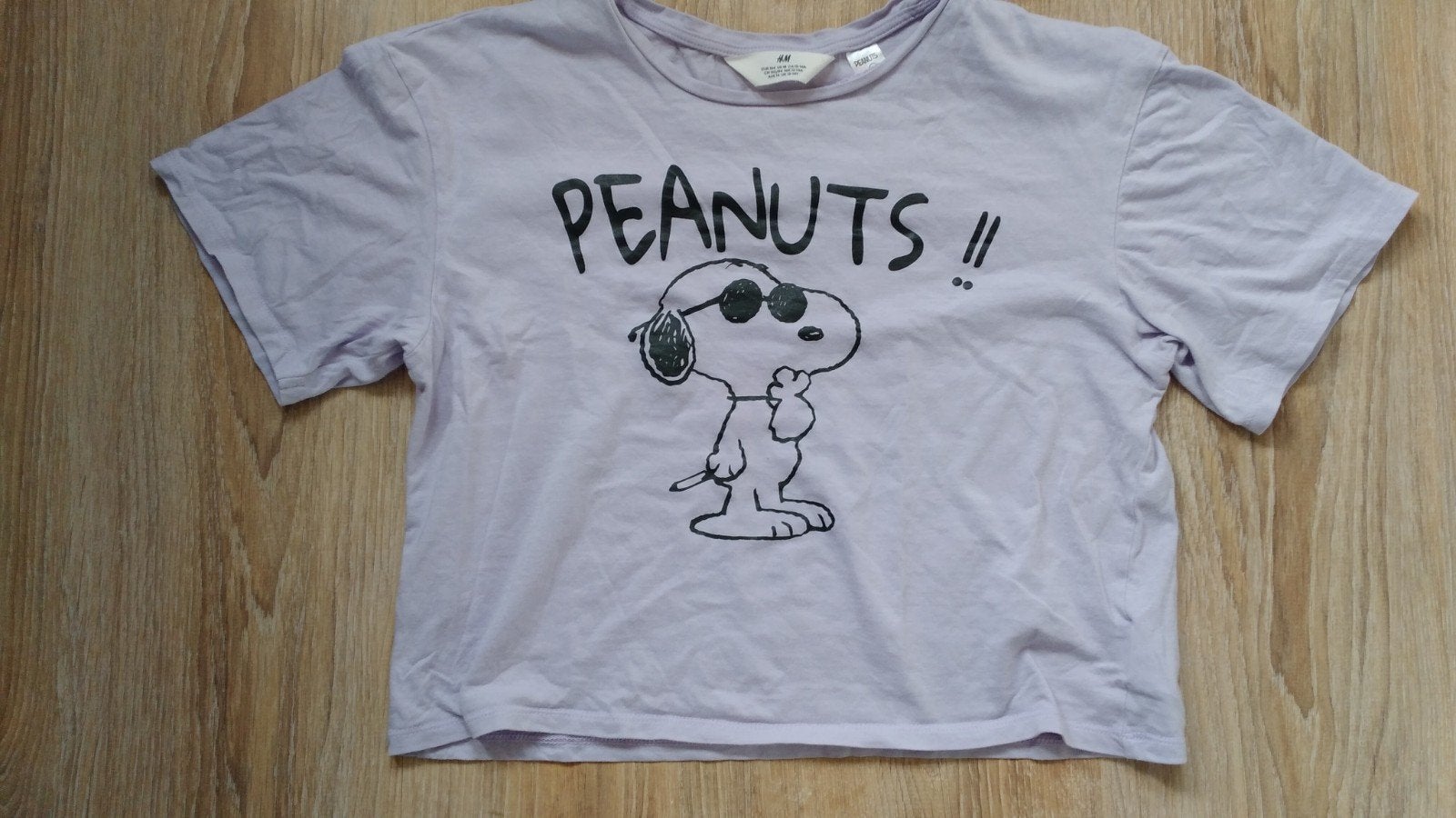 Zgan lila peanuts T shirt maat 158/164, Kinderen en Baby's, Kinderkleding | Maat 158, Meisje, H&M, Ophalen of Verzenden, Zo goed als nieuw