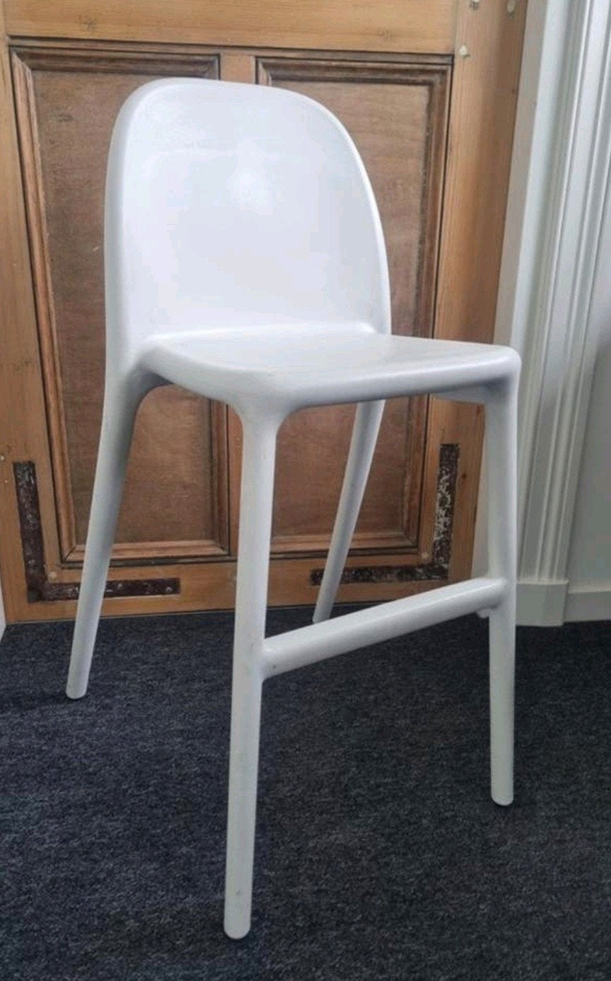 Peuterstoel, wit kunststof - URBAM, Ophalen, Kunststof, Gebruikt, Modern, functioneel