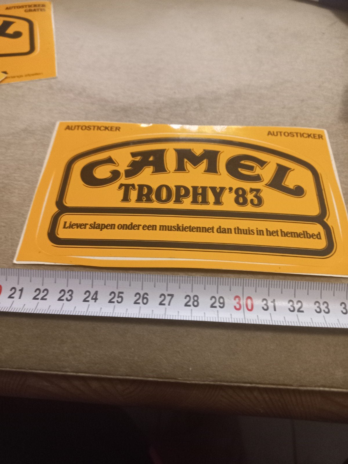 Vintage Camel Trophy '83 Autosticker - Zeldzaam!, Verzamelen, Ophalen of Verzenden