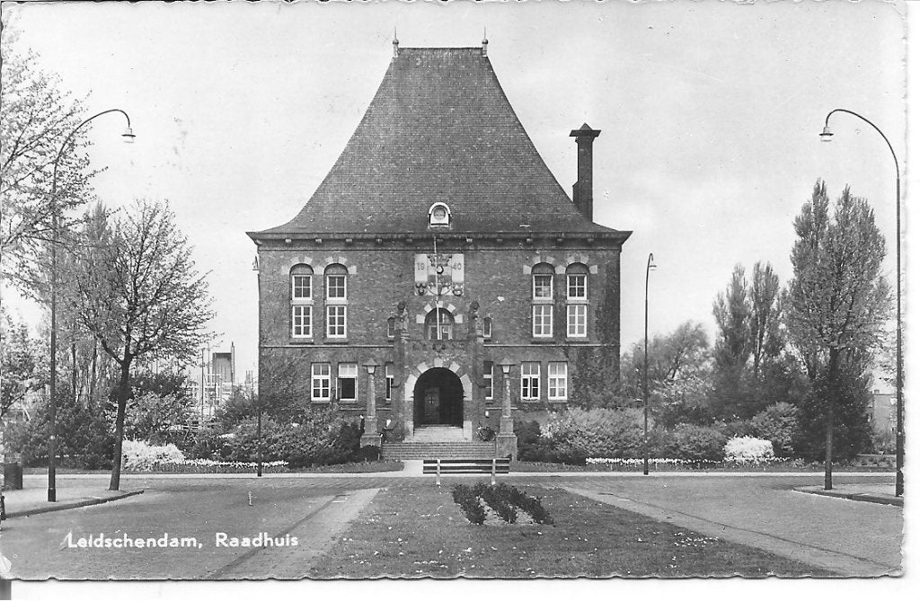 Oude ansichtkaart Leidschendam Raadhuis, Ophalen of Verzenden, 1960 tot 1980, Gelopen, Zuid-Holland