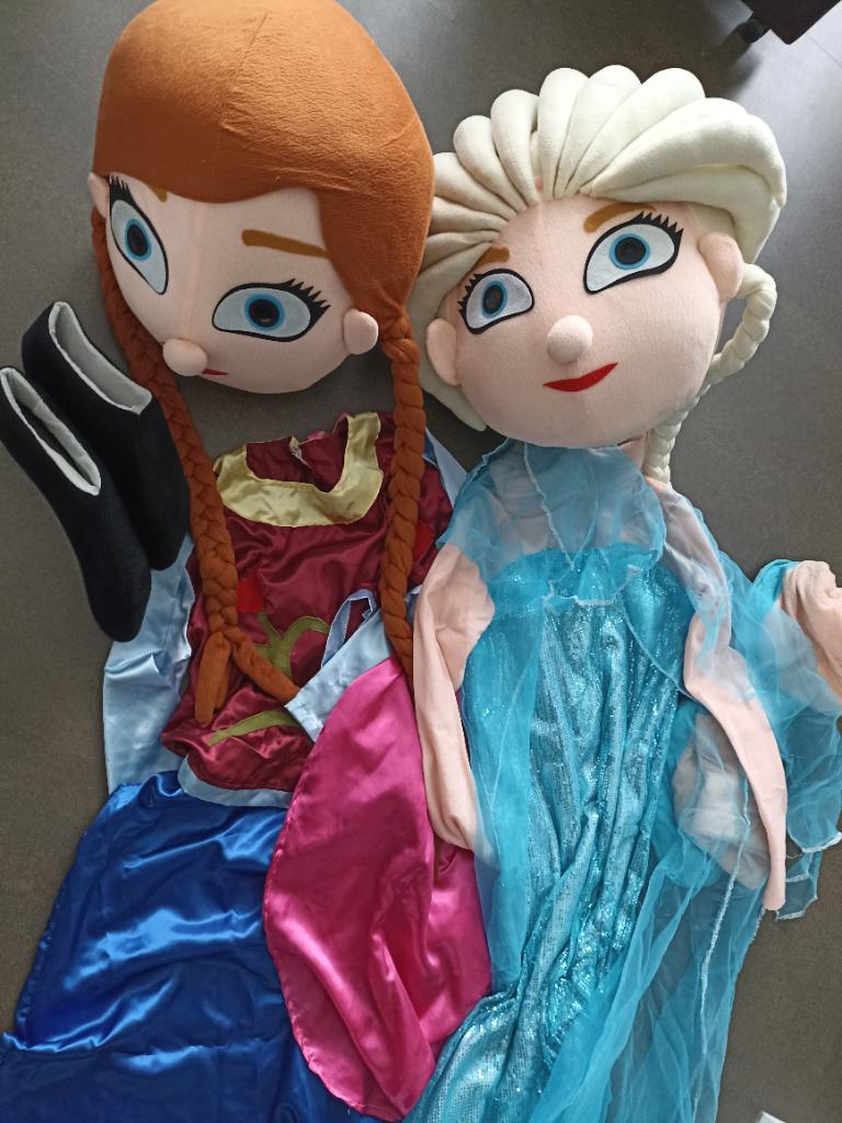 Anna en Elsa mascotte pakken, te koop., Ophalen of Verzenden, Gebruikt, Overige