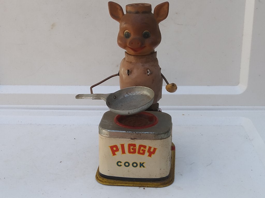 YONEZAWA Japan - "PIGGY COOK" - ca. 1952, Antiek en Kunst, Verzenden