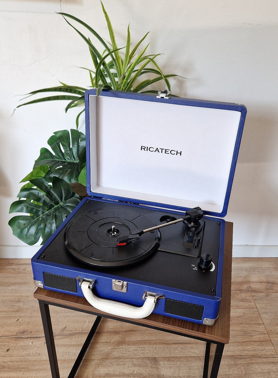 Ricatech RTT68 Melbourne Platenspeler - Blauw, Ophalen of Verzenden, Zo goed als nieuw, Overige merken