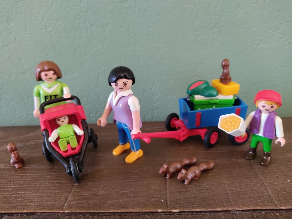 Playmobil 4467 bolderwagen en 4697 kinderwagen, Kinderen en Baby's, Ophalen of Verzenden, Zo goed als nieuw