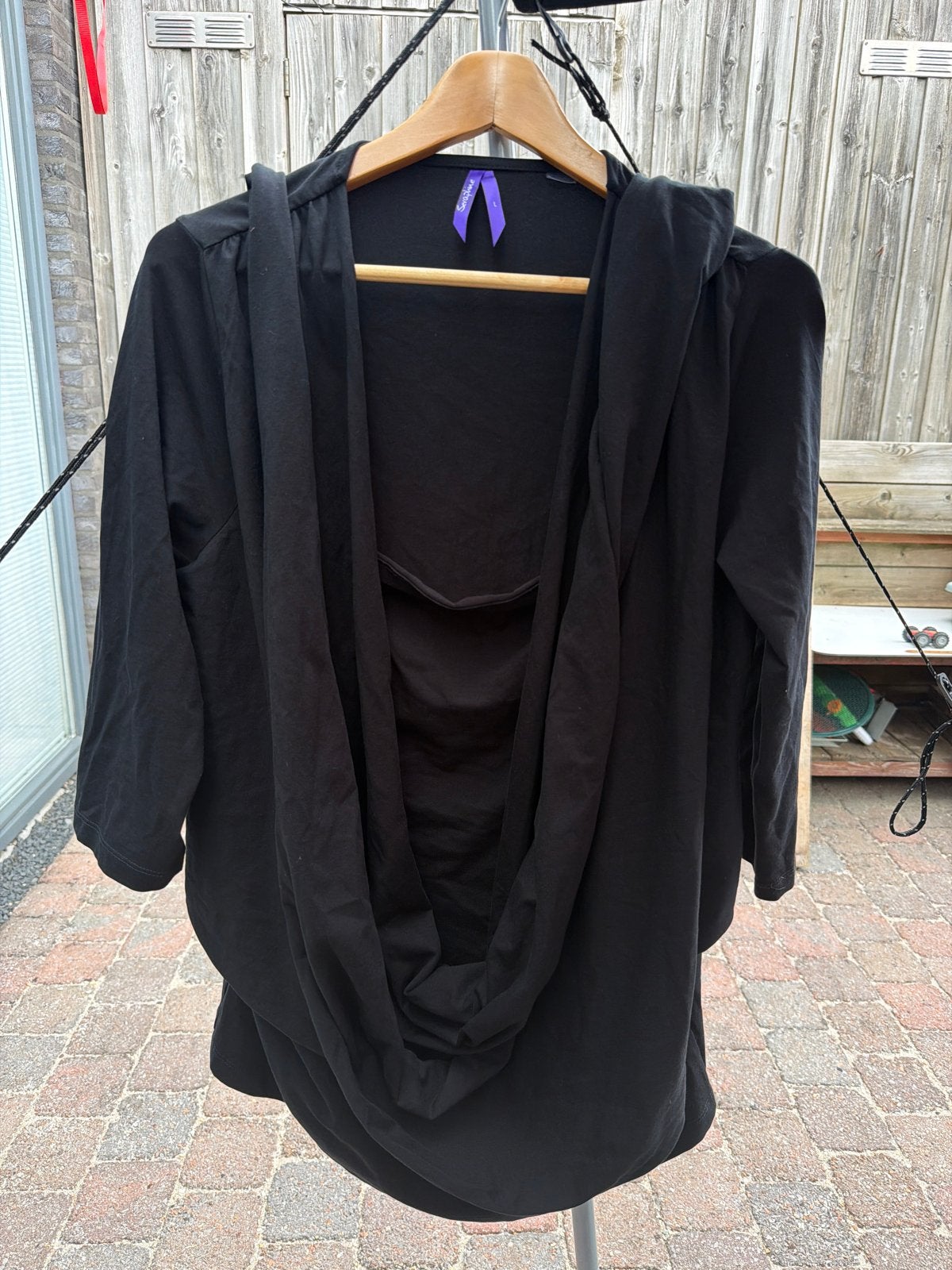 Seraphine Skin to Skin Top - Maat L - Baby draagtop, Zwart, Maat 42/44 (L), Zo goed als nieuw, Shirt of Top