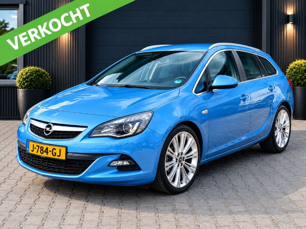 VERKOCHT !!Opel Astra 1.4 Turbo Sports Tourer 2010 Lage km, Stof, Zwart, 4 cilinders, Blauw