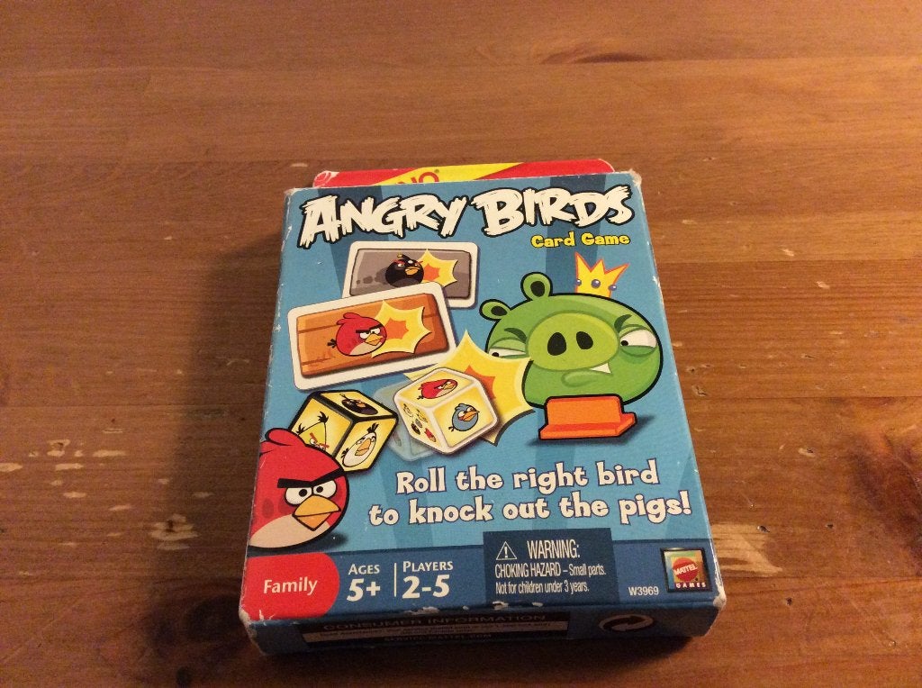 Angry Birds cardgame. engels, Vijf spelers of meer, Ophalen of Verzenden, Gebruikt, Mattel