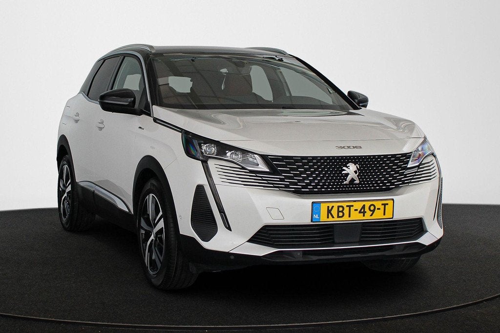 Peugeot 3008 1.6 HYbrid 225 GT Nappa Leder Stoelverwarming A, Auto's, Peugeot, Euro 6, Wit, Hybride Elektrisch/Benzine, 13 kWh