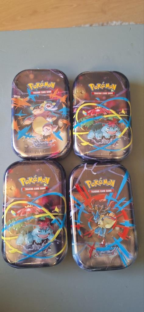 Pokemon Mega Evolution Mini Tin, Ophalen of Verzenden, Zo goed als nieuw, Losse kaart, Foil