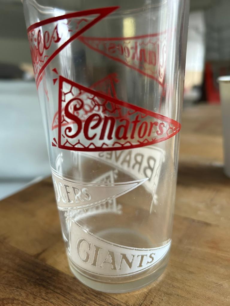 Yankees Honkbal vintage glas, Ophalen of Verzenden