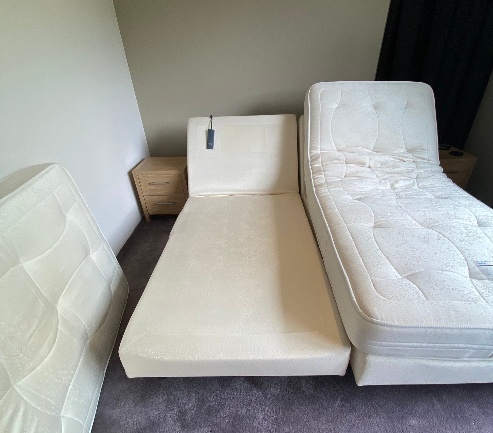 Auping boxspring elektrisch verstelbaar, Ophalen, Gebruikt, Tweepersoons, 180 cm