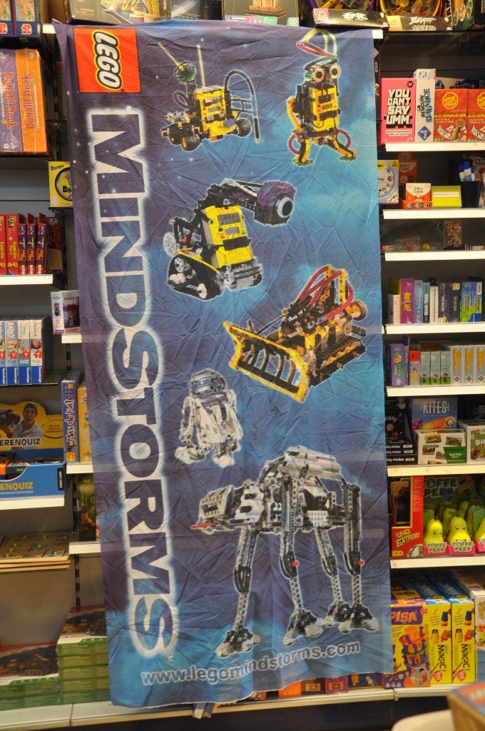 Lego originele Mindstorms winkel banner +- 25 jaar oud zgan, Overige thema's, Lego, Ophalen of Verzenden, Zo goed als nieuw