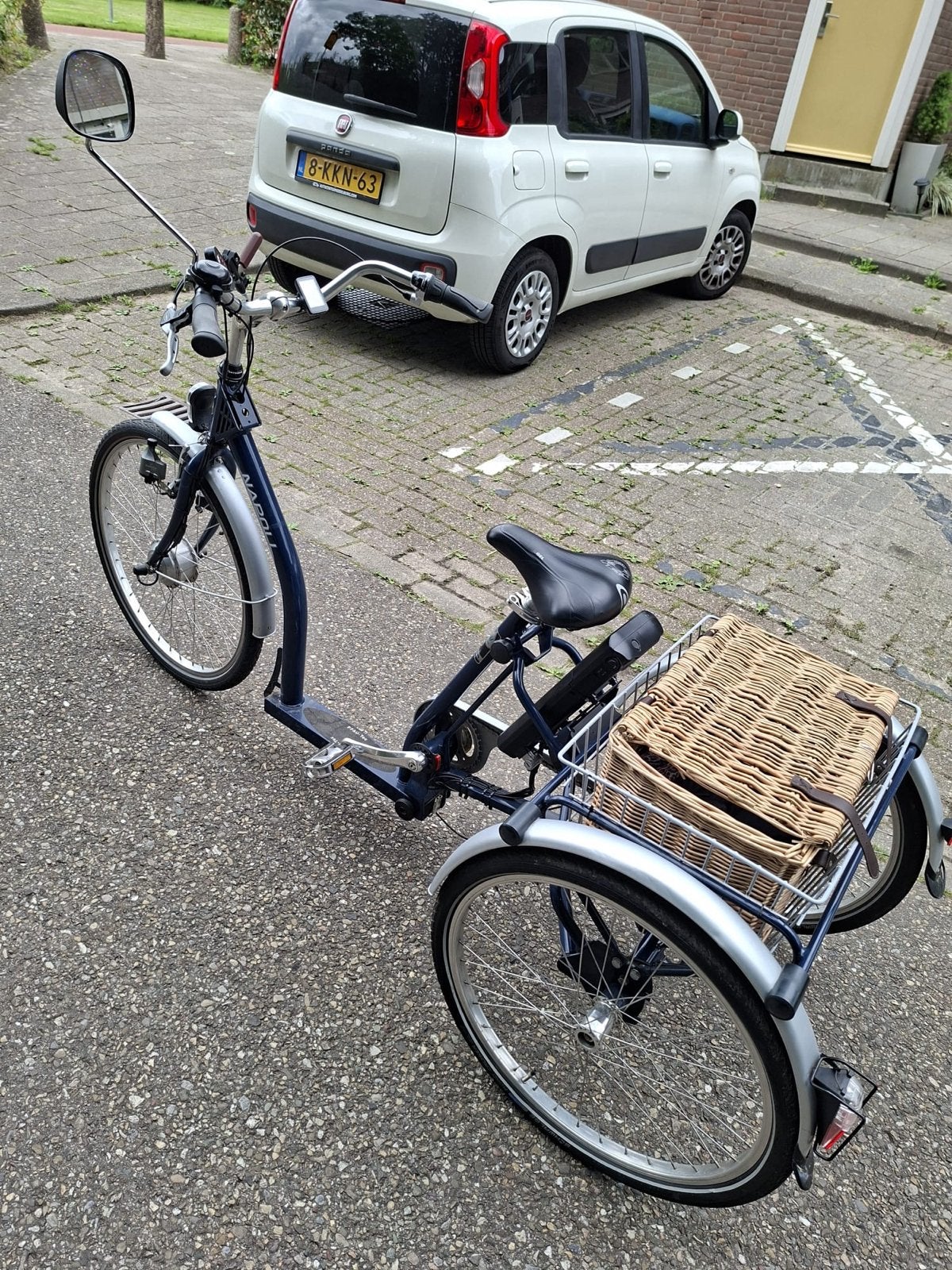 Elektrische 3-wieler fiets PFAU-TEC Napoli met mand, Gebruikt, 51 tot 55 cm, 30 tot 50 km per accu, Ophalen