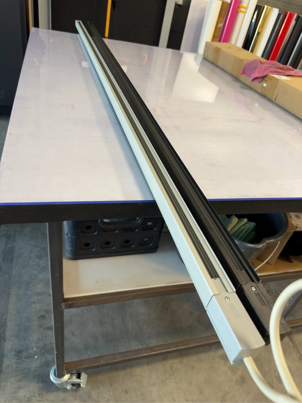 3-fase spanningsrail 207 cm zwart/zilver – railverlichting, Ophalen of Verzenden, Nieuw
