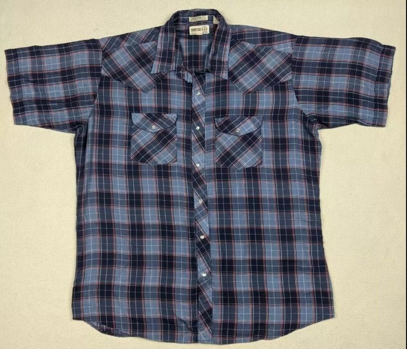 Vintage Sheplers USA Western Cowboy  Shirt Mt. XL, Ophalen of Verzenden, Zo goed als nieuw, Halswijdte 43/44 (XL)