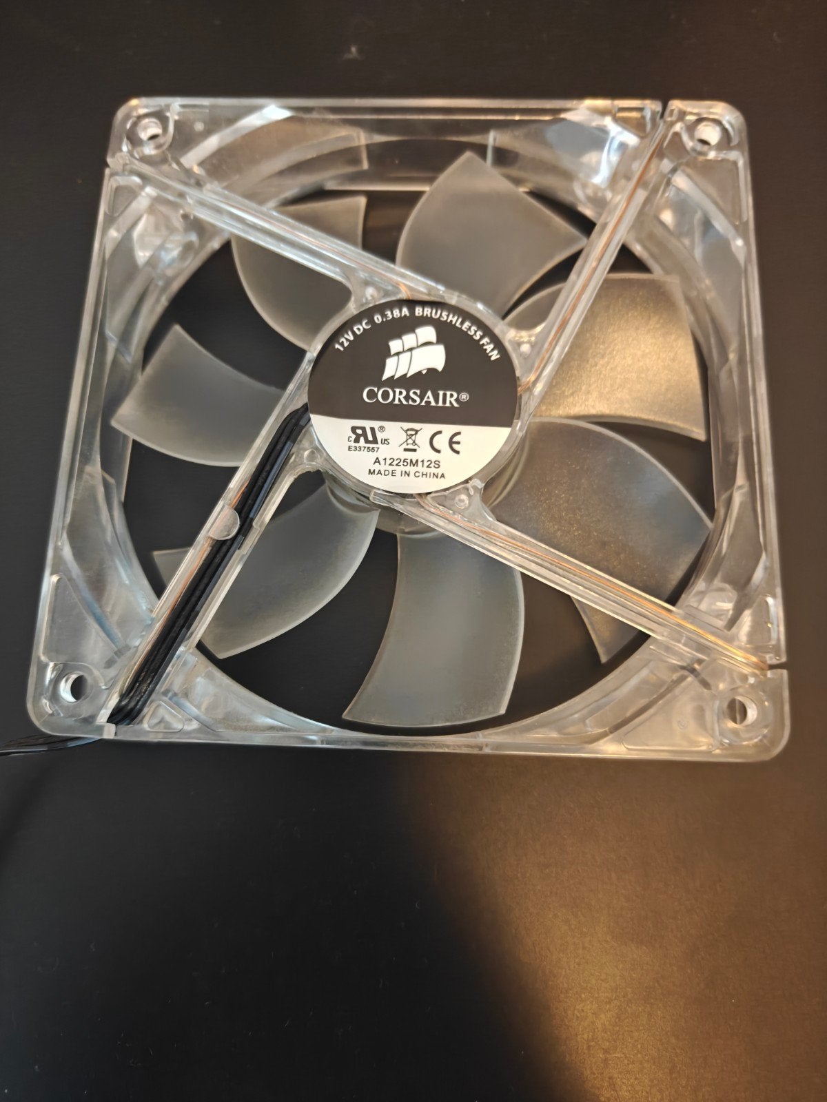 Corsair A1225M12S 12V DC 0.38A Brushles fans Fan, Computers en Software, Ophalen of Verzenden, Gebruikt, Luchtkoeling