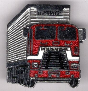 Transtar International rood email vrachtwagen Broche( M_191), Verzenden, Zo goed als nieuw, Transport, Speldje of Pin