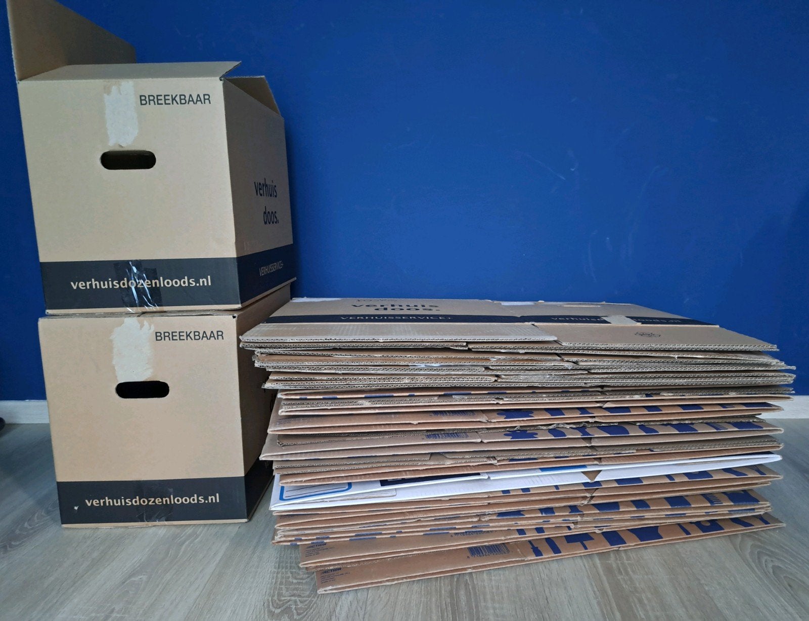 Partij verhuisdozen (24 stuks), Ophalen, Opvouwbaar, 50 tot 75 cm, Minder dan 40 cm