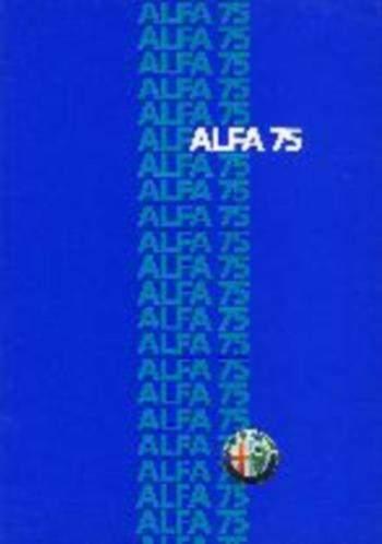 Alfa Romeo Alfa 75 brochure/auto folder '85 '86 '87 '88, Ophalen, Zo goed als nieuw, Alfa Romeo