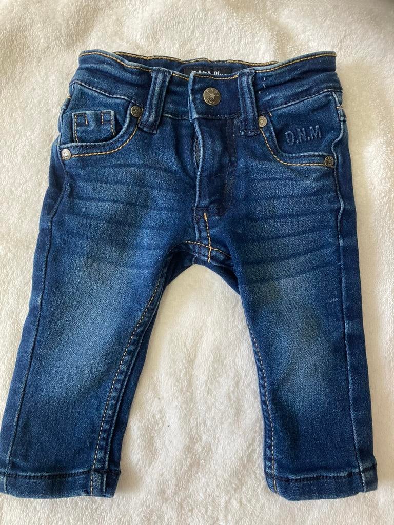 Stoere baby jeans broek baby blue maat 68, Ophalen of Verzenden, Zo goed als nieuw, Jongetje, Broekje