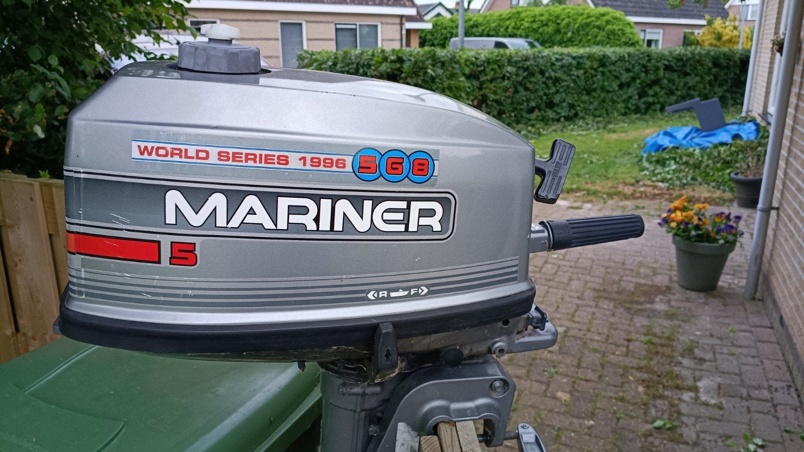 Mariner 5 pk 2takt langstaart, Ophalen, Gebruikt, Benzine, Buitenboordmotor