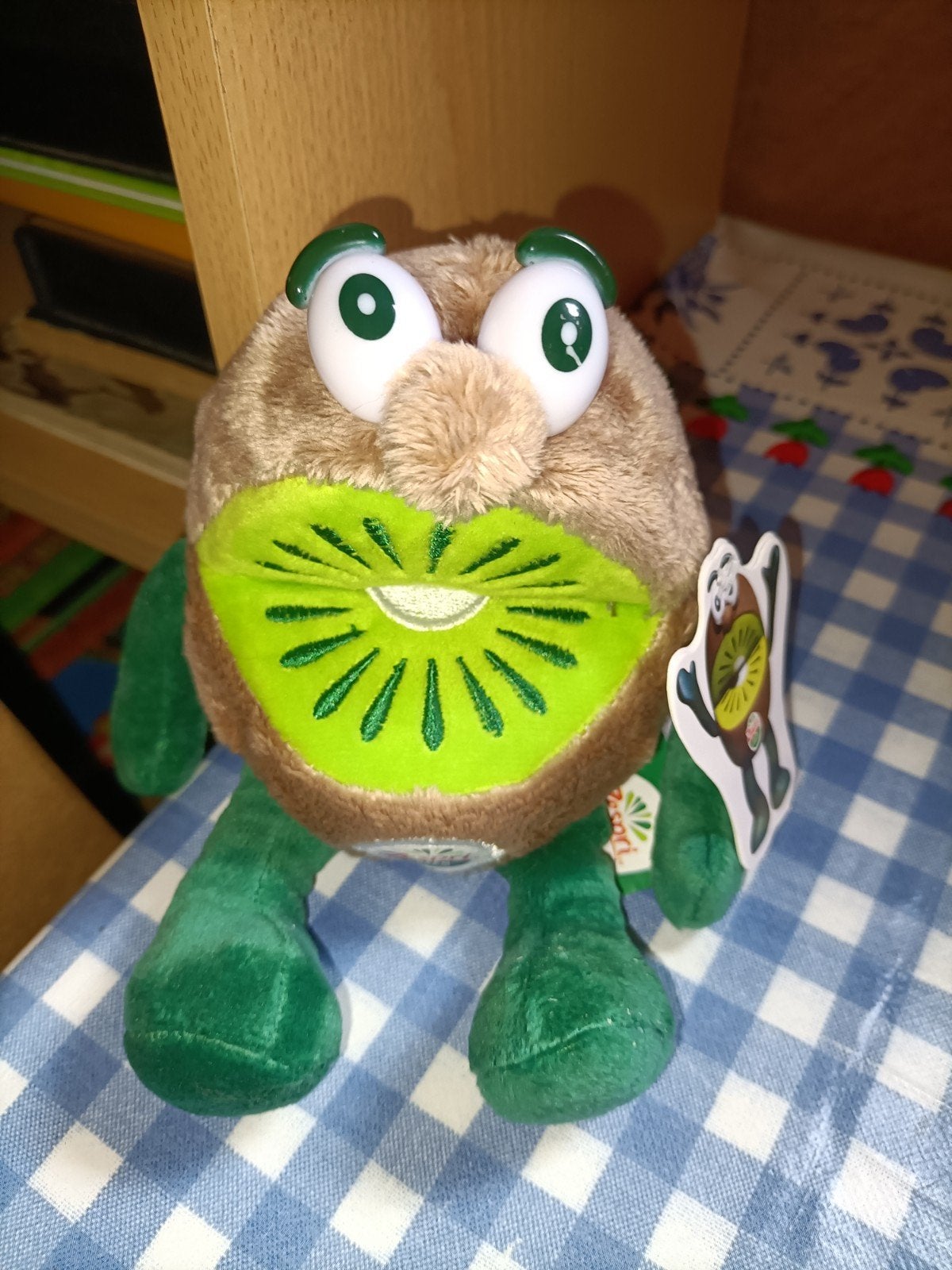 Kiwi knuffel Zespri 16 cm groot, Ophalen of Verzenden, Zo goed als nieuw, Overige typen