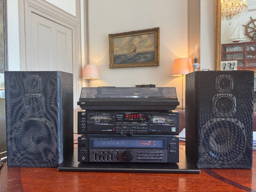 JVC Stereo Platenspeler Tuner-Versterker Cassette ’80 '90, Gebruikt, JVC, Losse componenten, Ophalen
