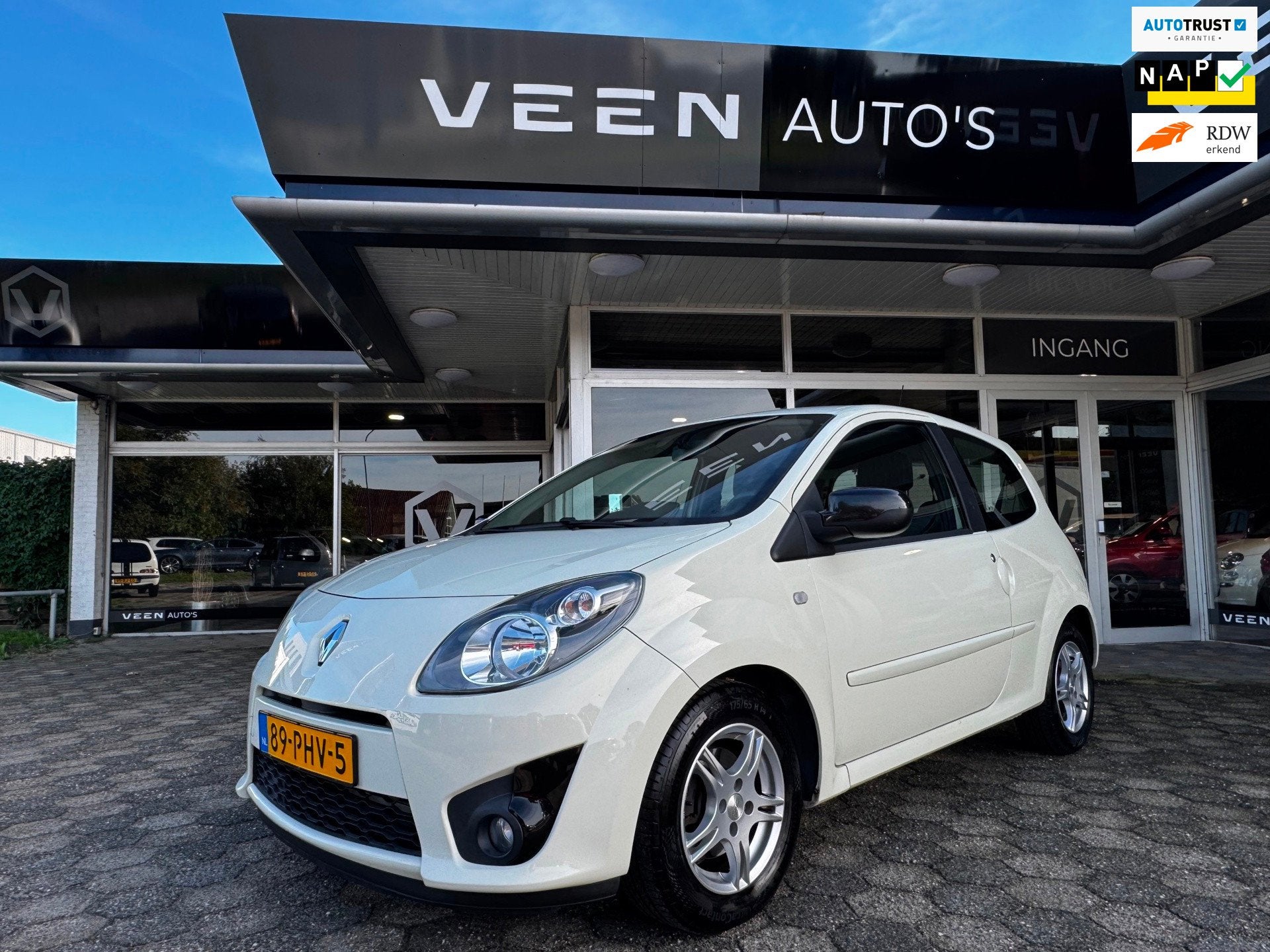Renault Twingo 1.2-16V Dynamique Airco Cruise Nette Staat!, Gebruikt, 4 cilinders, 4 stoelen, Wit