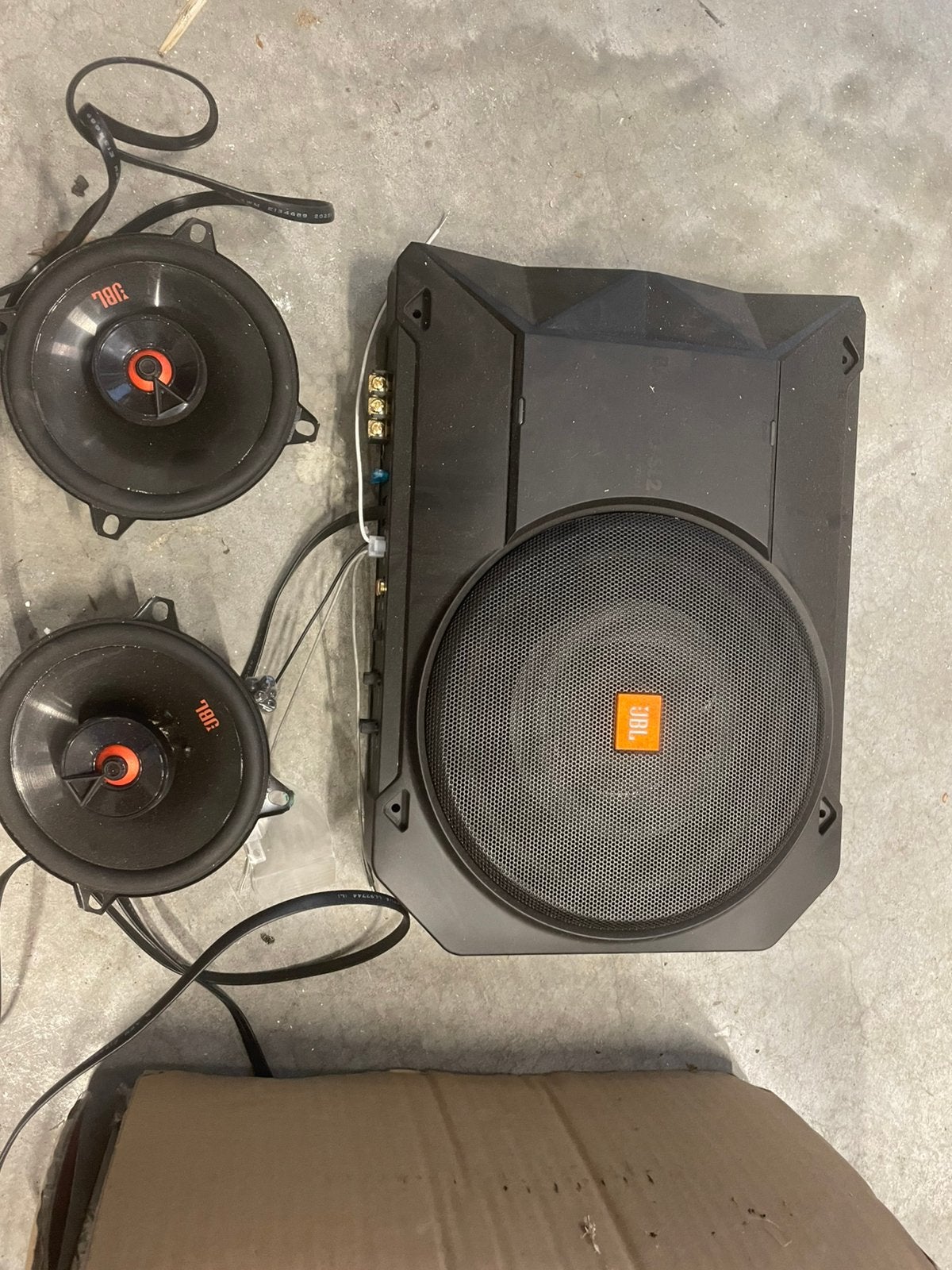 Jbl autospeakers, subwoofer en Jvc autoradio, Ophalen, Zo goed als nieuw