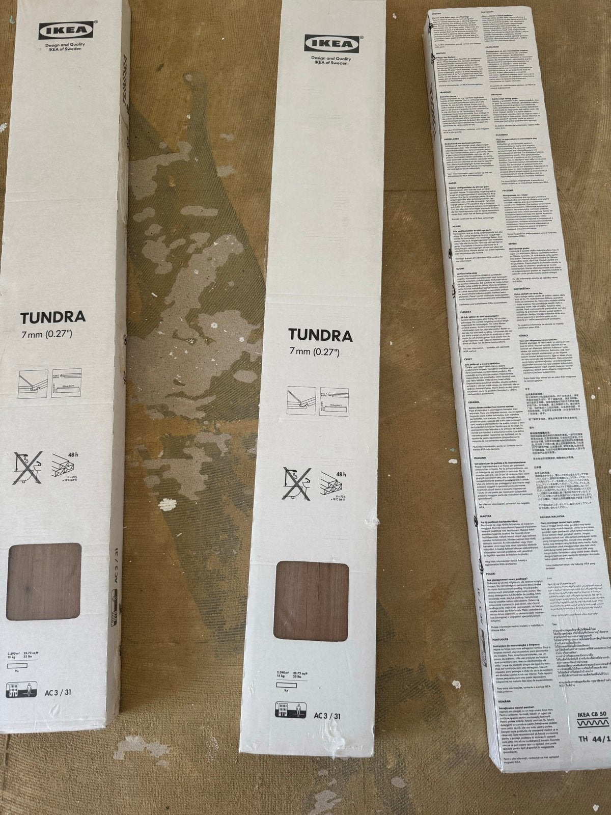 IKEA Tundra Laminaatvloer 4,5 pak (10m2), Ophalen, Nieuw, 10 m² of meer, 10 tot 30 cm