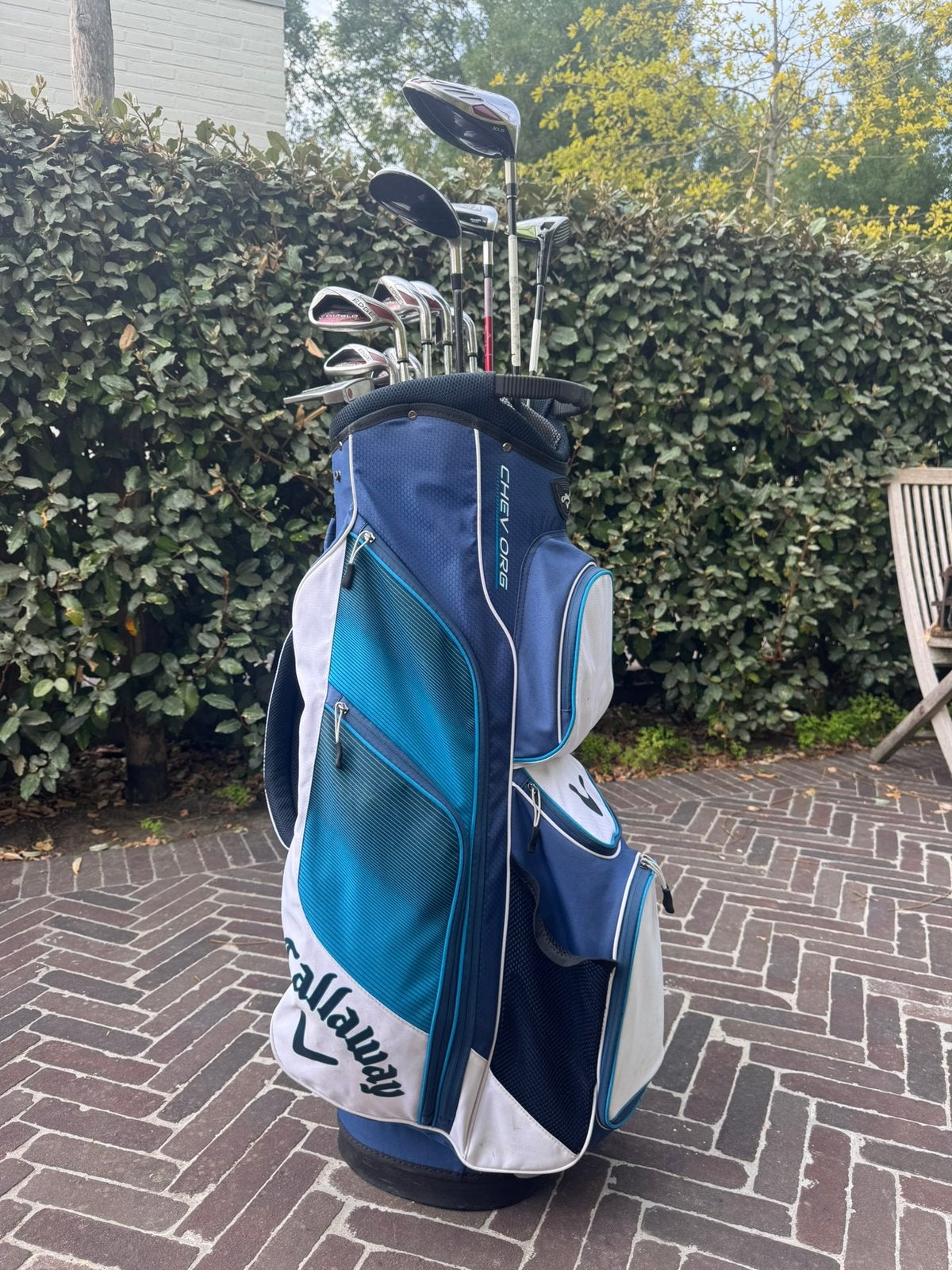 Complete Callaway golfset met verlengde shafts (incl. tas), Ophalen of Verzenden, Gebruikt, Set, Callaway
