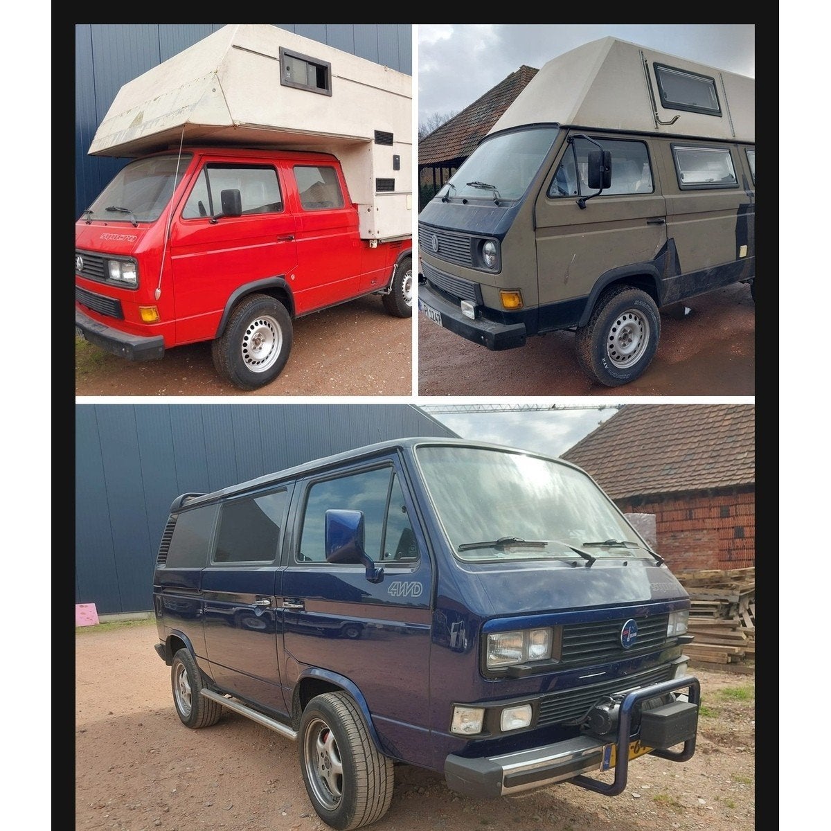 TEAB: 3x VW T3 4x4 syncro 16" 14" 3.3 SVX,2.8 VR6 volkswagen, Volkswagen, Handgeschakeld, Particulier, Tot en met 4