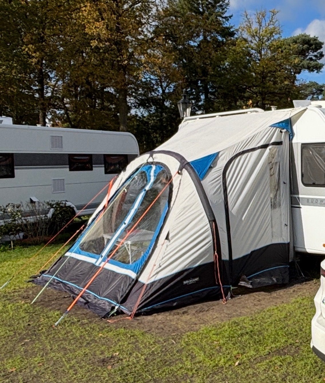 Universele voortent / wintertent voor caravan, Ophalen, Gebruikt