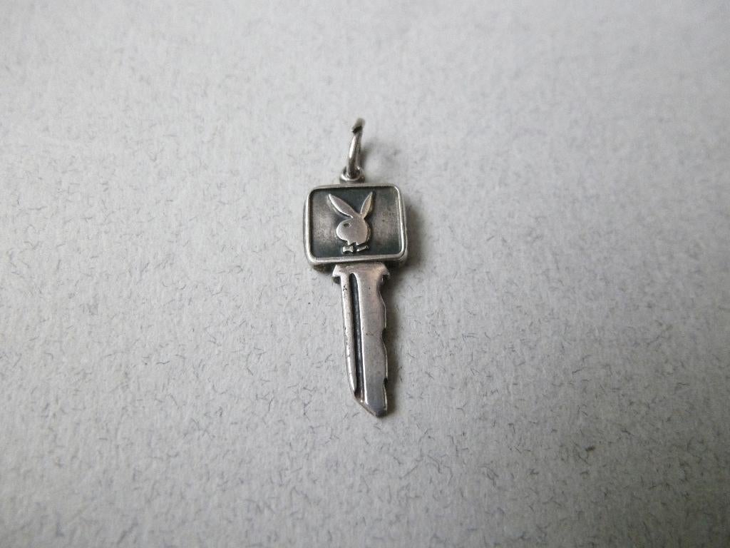 Oude bedel zilver originele Sleutel Playboy jaren 60/70, Verzenden, Zilver, Hanger