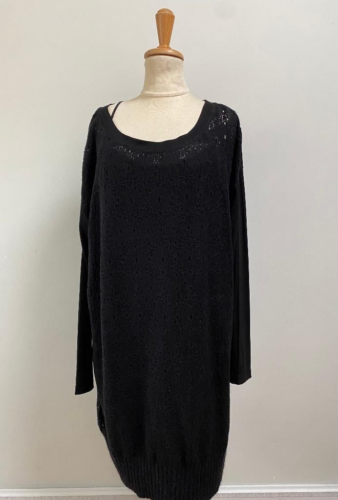 Ajour jurk zwart van Sandwich L, Verzenden, Zwart, Maat 46/48 (XL) of groter, Zo goed als nieuw