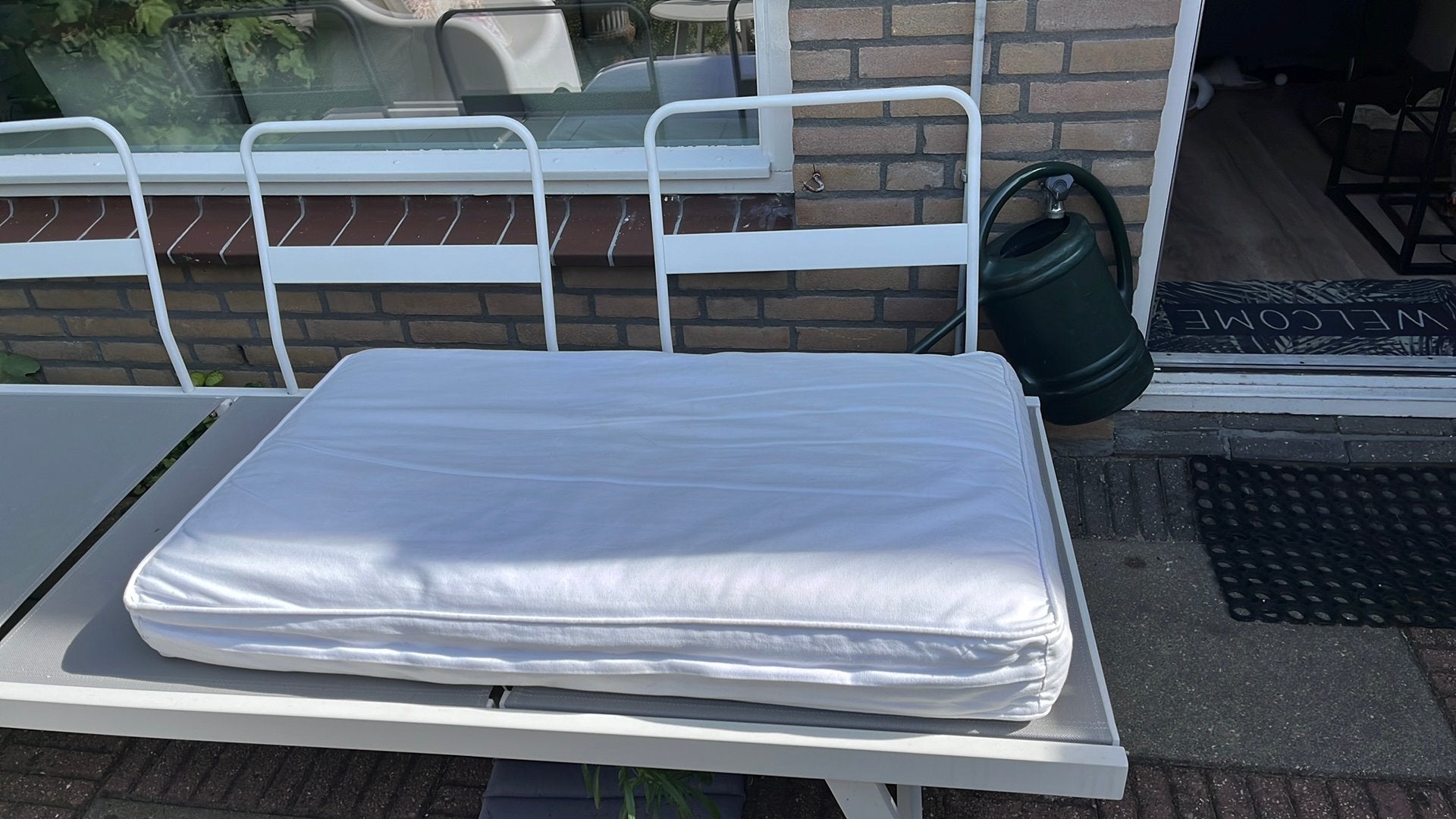 Tuinkussen palketkussen - voor flesje wijn op te halen!, Tuin en Terras, Overige materialen, Gebruikt, Tuinset, Ophalen