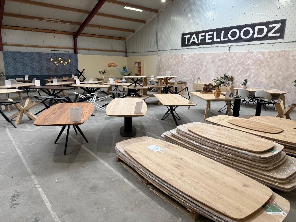 Eiken eettafel op maat | Zelf samenstellen, Eikenhout, Nieuw, 200 cm of meer, 50 tot 100 cm