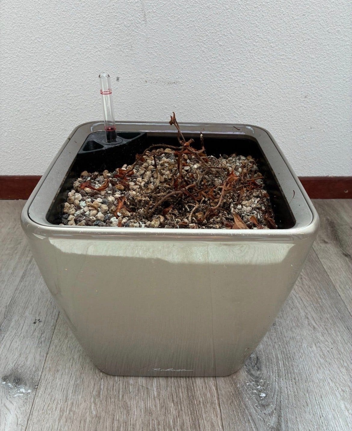Set van 5 Lechuza plantenbakken met bewateringssysteem, Kunststof, Gebruikt, Vierkant, Binnen