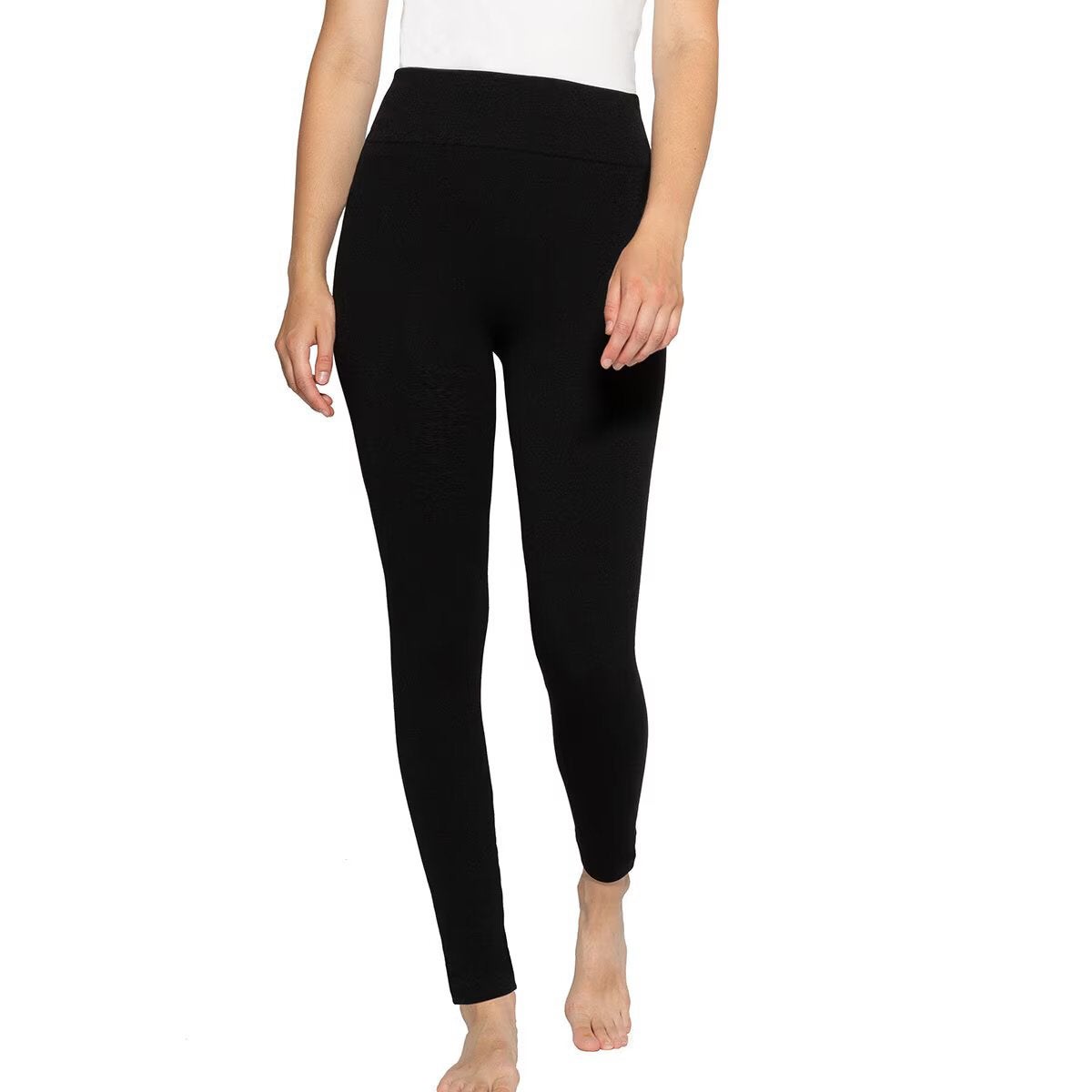 Nieuwe naadloze fleecegevoerde leggings zwart maat L, Kleding | Dames, Leggings, Maillots en Panty's, Ophalen of Verzenden, Nieuw