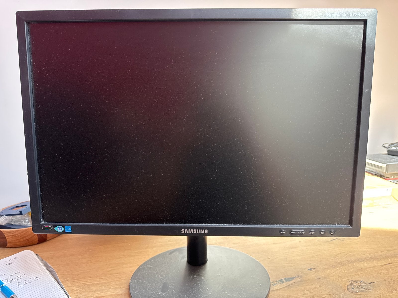 Samsung S22B420BW Monitor - 21.5 inch Full HD, Gebruikt, Kantelbaar, Full HD, Ophalen of Verzenden