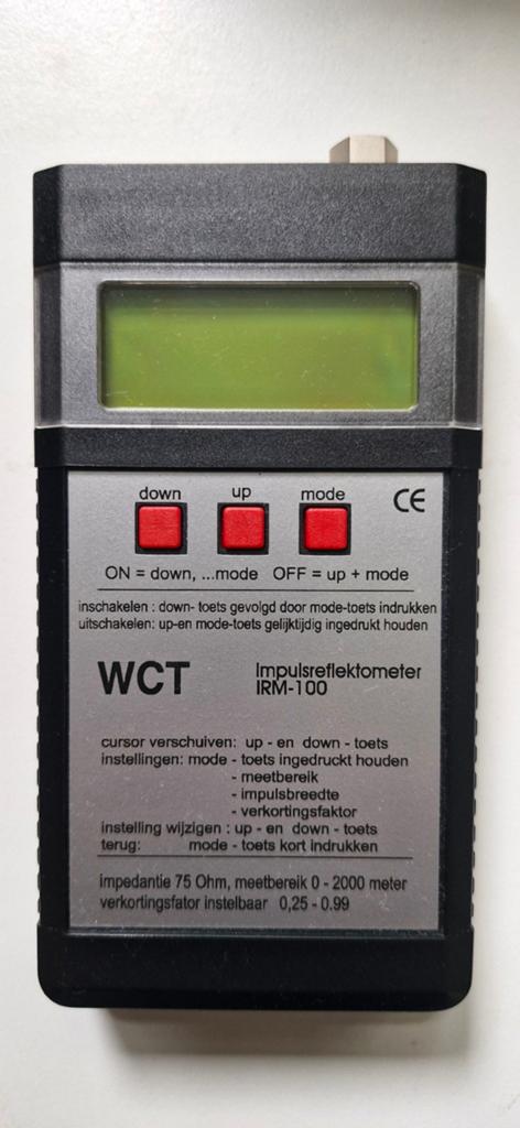 WCT IRM-100 Impulsreflektometer - Kabeltester, Ophalen of Verzenden, Zo goed als nieuw