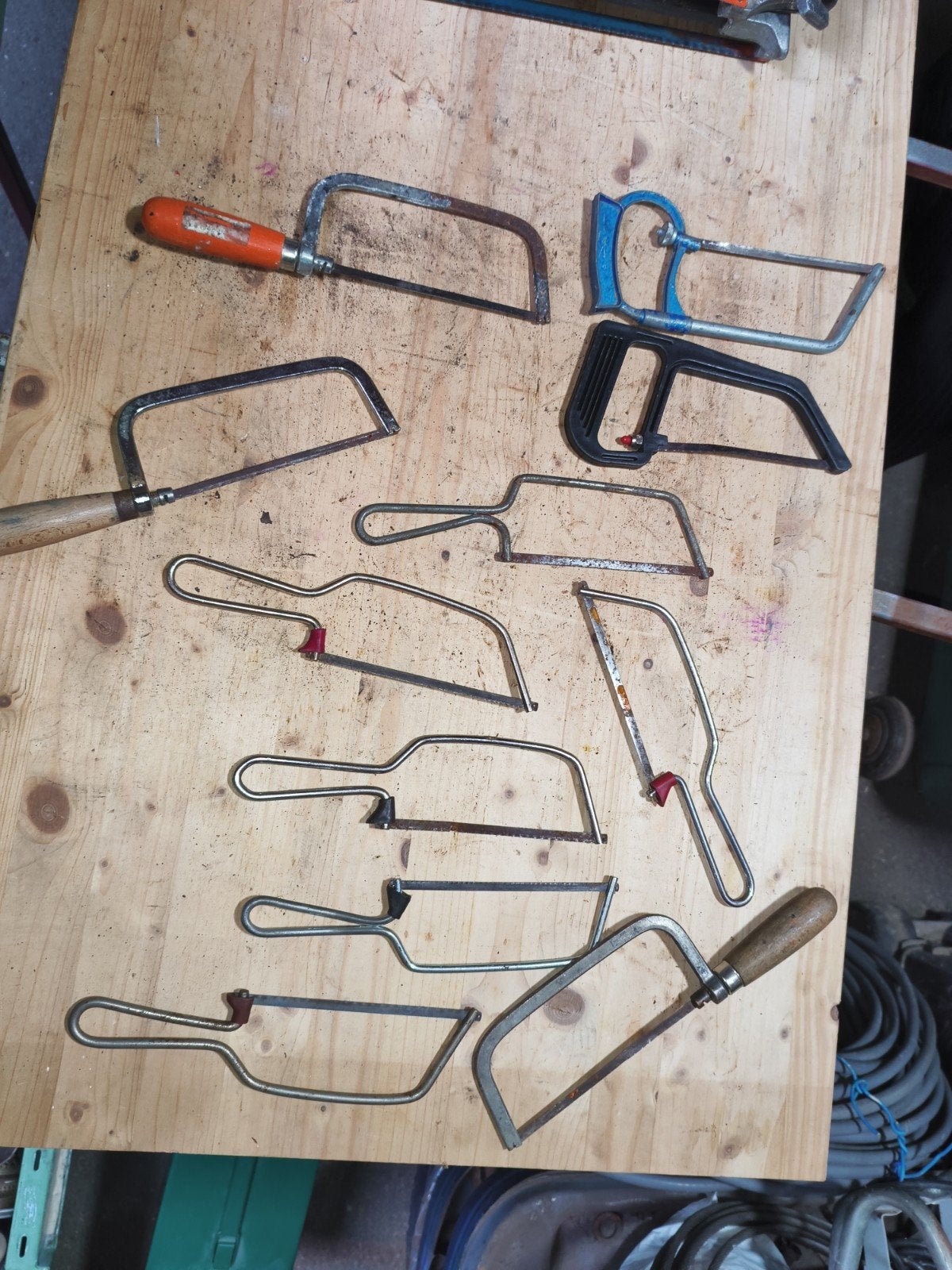 Diverse handzagen en beugelzagen - Gebruikt, Doe-het-zelf en Verbouw, Ophalen of Verzenden, Gebruikt, Overige typen