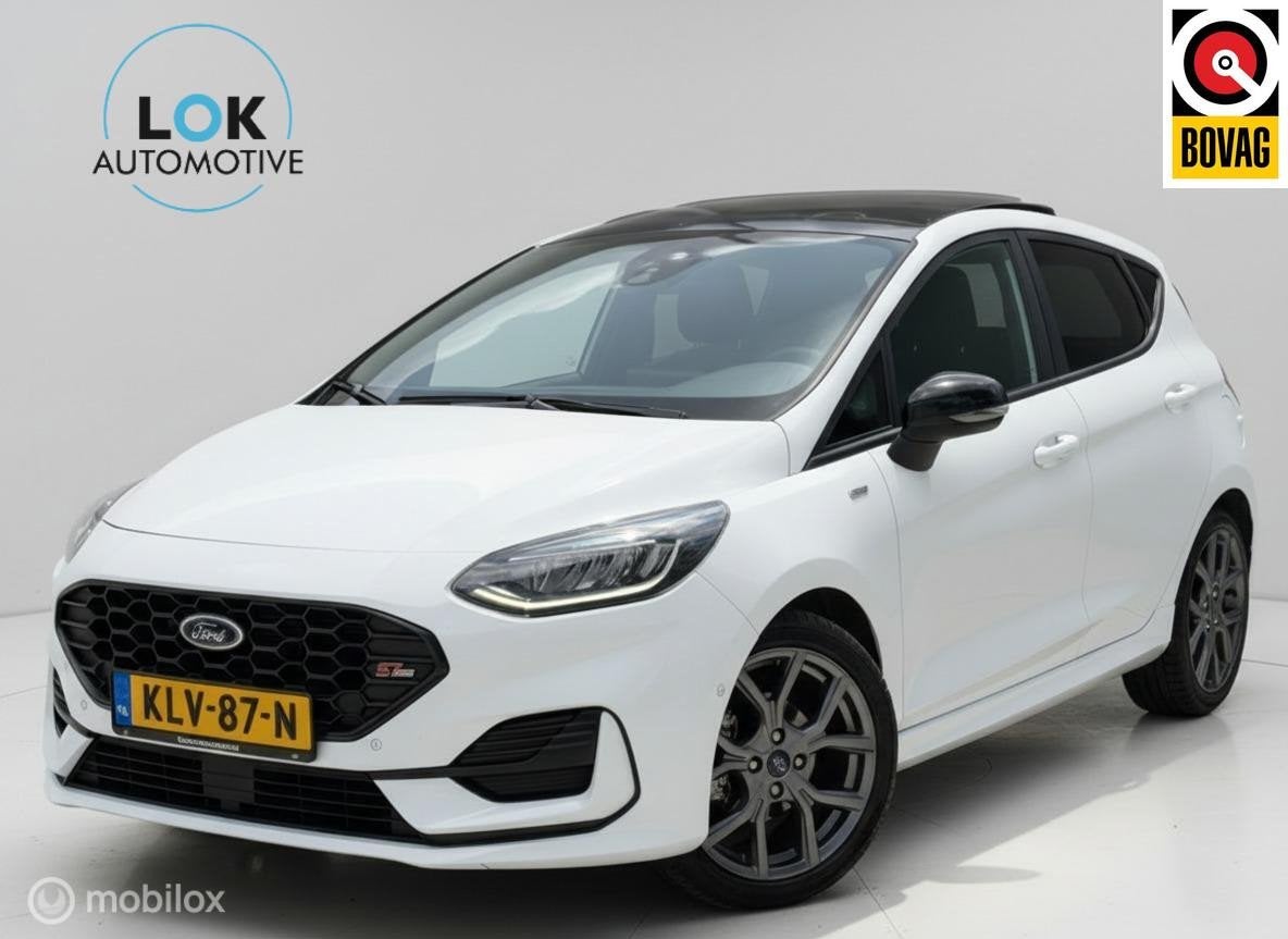 Ford Fiesta 1.0 EcoBoost Hybrid ST-Line PANO|LED|CAMERA|AUT|, Automatische klimaatregeling, Gebruikt, Wit, Bedrijf