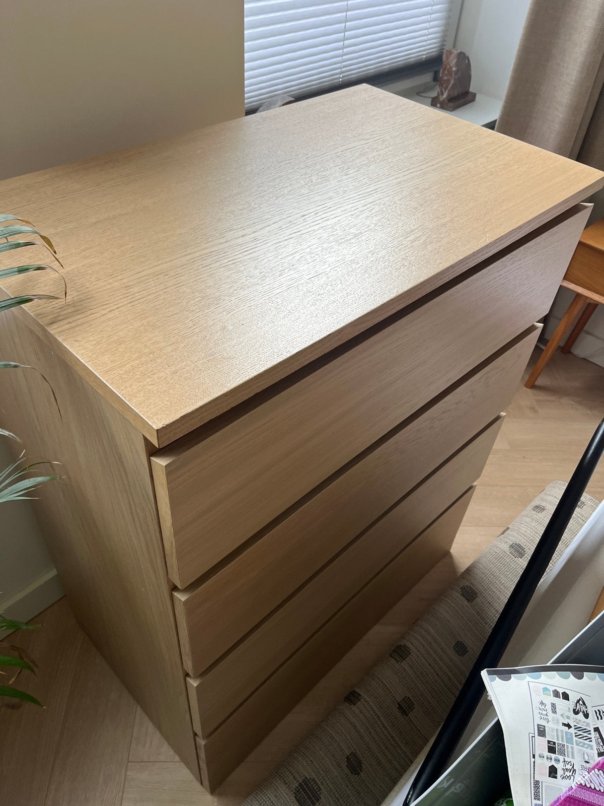 MALM met 4 laden - Gebruikt - oude lijn, Ophalen, Gebruikt, 100 tot 150 cm, 50 tot 100 cm