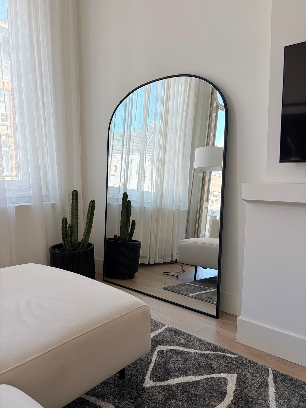 Large arched wall mirror, Huis en Inrichting, Woonaccessoires | Spiegels, Ophalen, 125 cm of meer, Zo goed als nieuw, 150 tot 200 cm