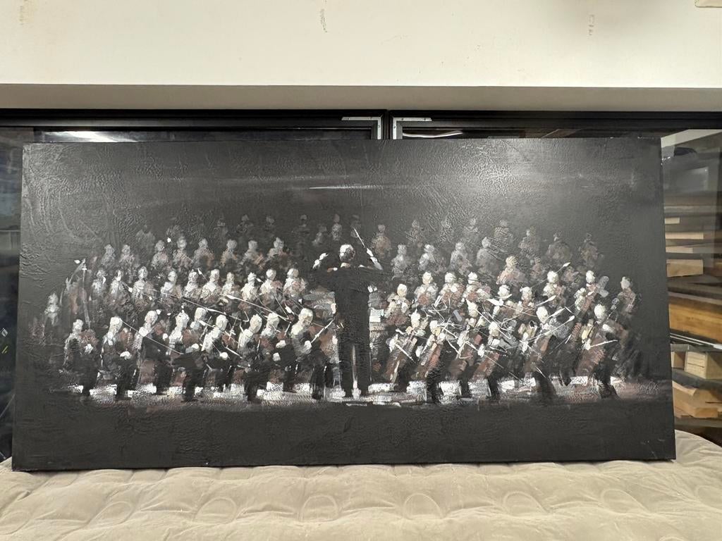 Schilderij orkest lifestyle collection, Ophalen, Zo goed als nieuw, 125 cm of meer, Schilderij